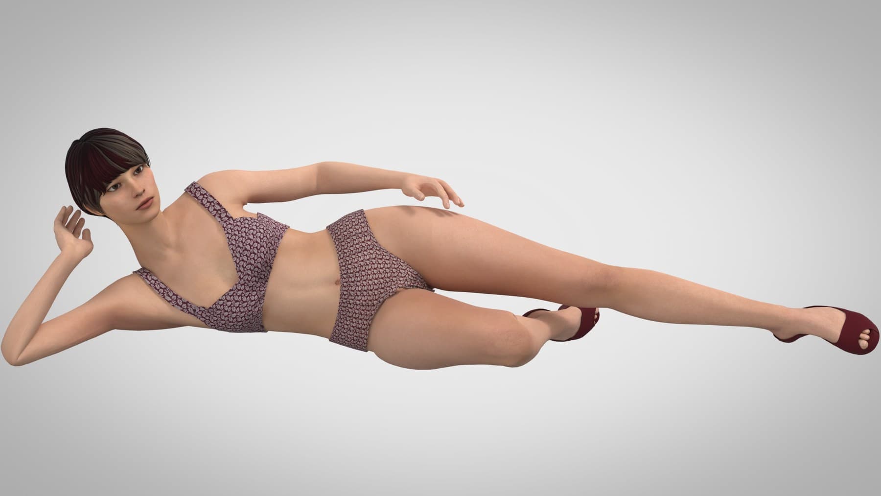 Fashion visual front look render