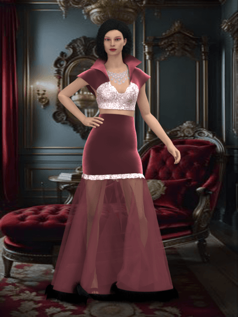 Client fashion look render by Veragya