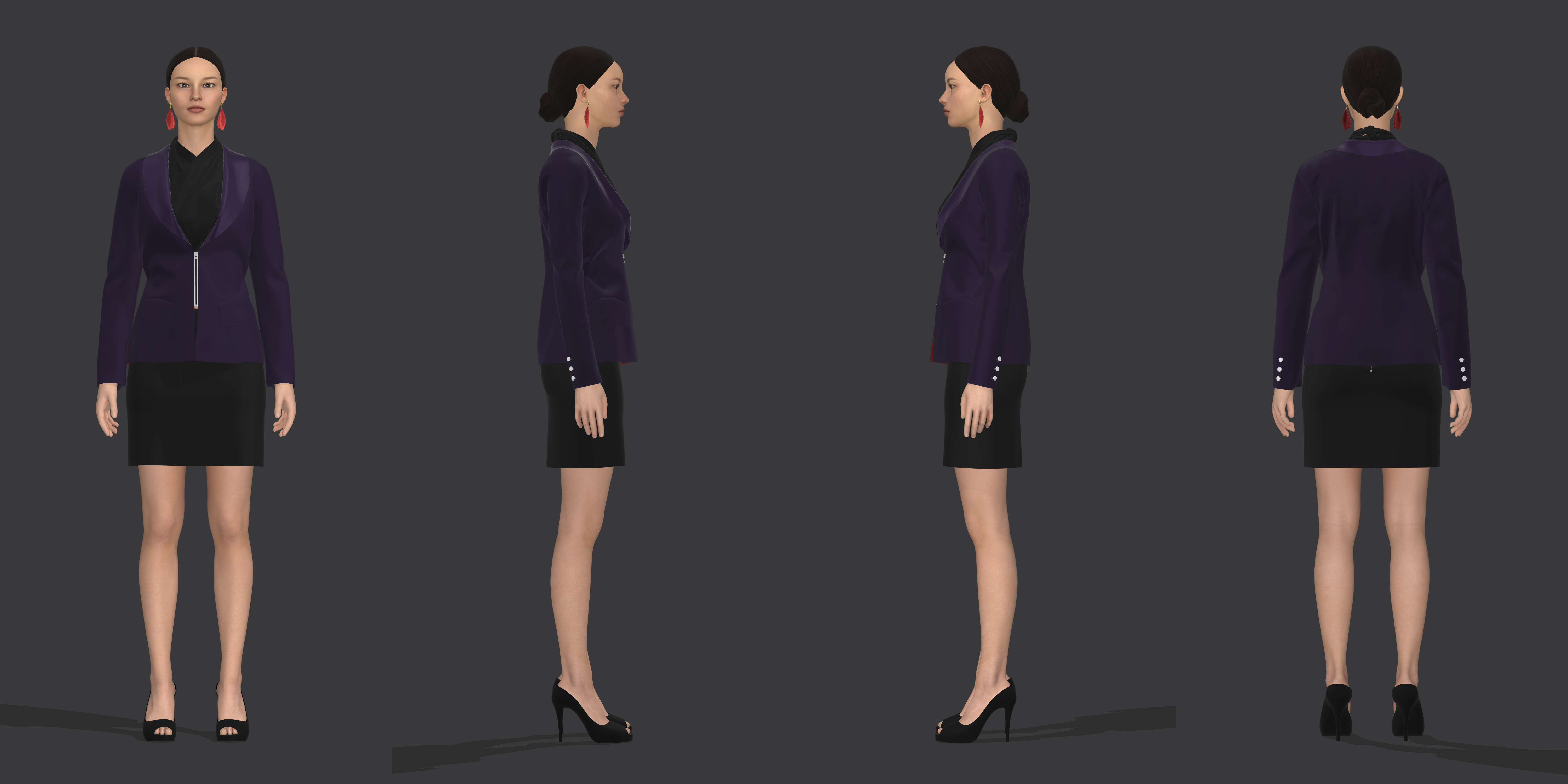 Tailored CLO garment views by Veragya